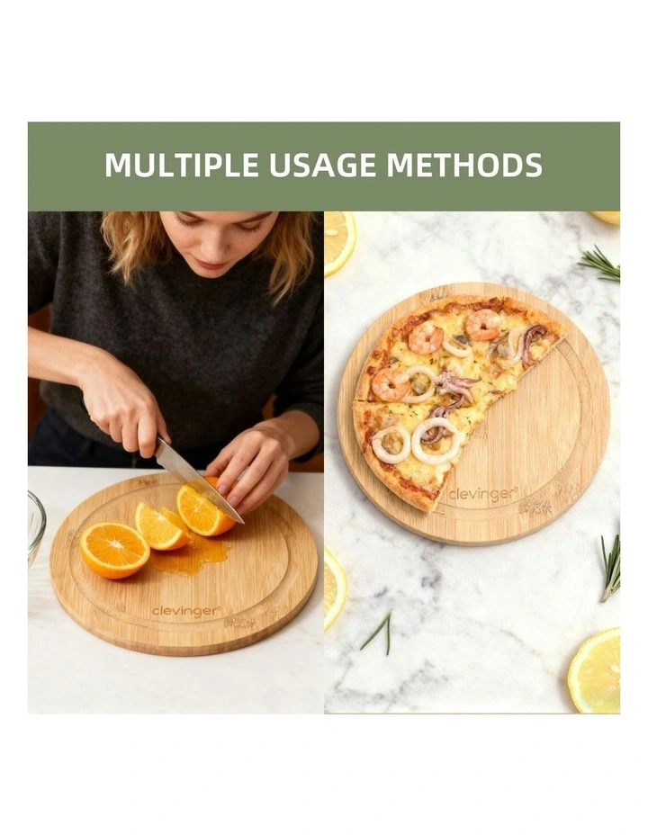 Bamboo Cutting Board 3 Piece Set in Beige image 4