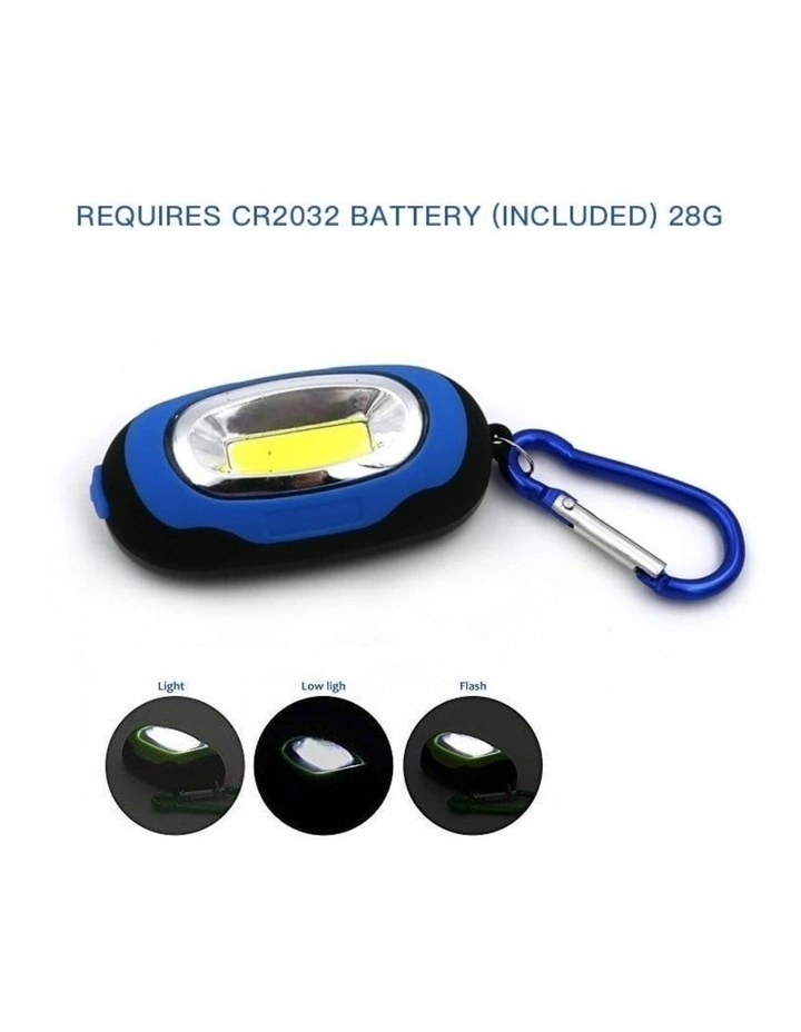 Safety Light Work Keychain Light Flashlight COB LED Pack of 2 in Blue image 4