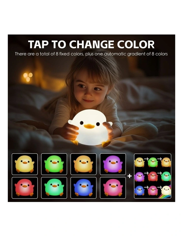 Squishy Cute Duck Bedroom Lamp in Green image 3