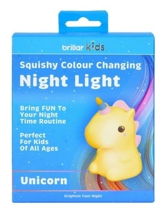 Squishy Unicorn Bedroom Night Light Lamp in Yellow