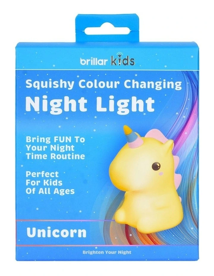 Squishy Unicorn Bedroom Night Light Lamp in Yellow image 1
