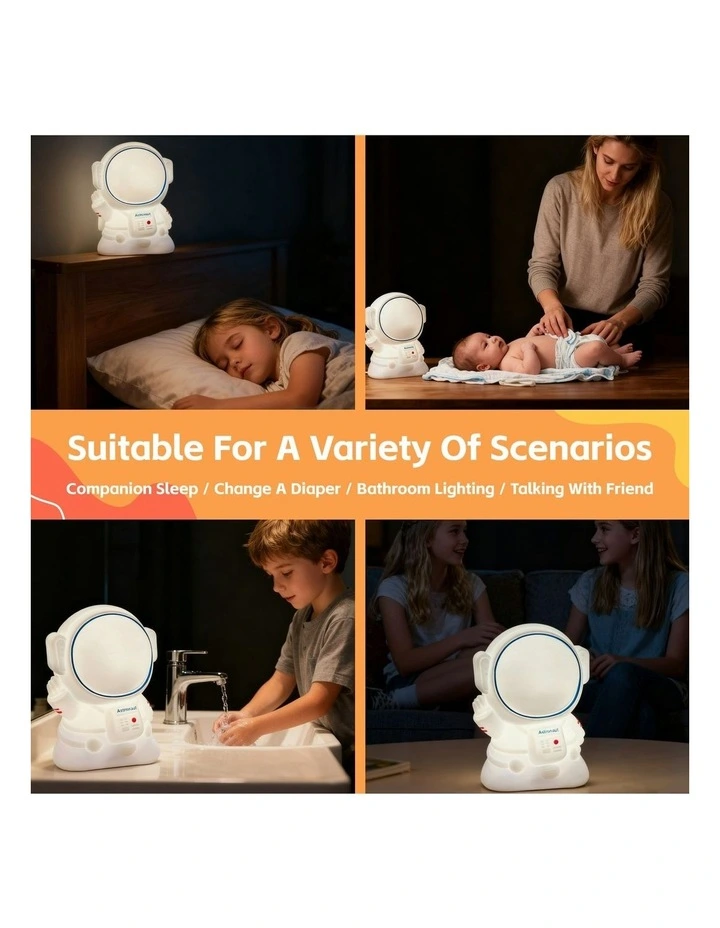 Squishy Astronaut Bedroom Lamp Night Light in Yellow image 5