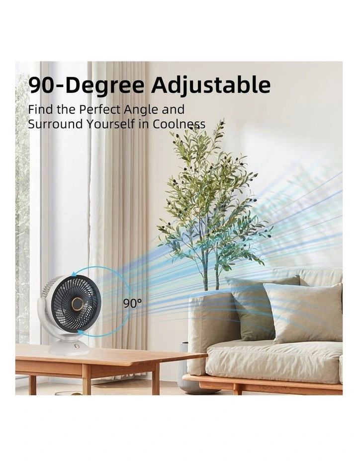 2000mAh Rechargeable Portable Fan in White image 3