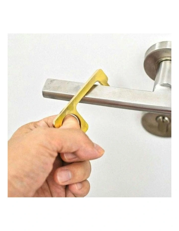 Clean Germ Free Hygiene Hand Antimicrobial Metal Key Set Of 4 in Gold image 2