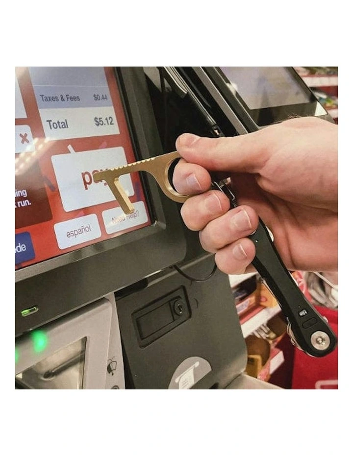 Clean Germ Free Hygiene Hand Antimicrobial Metal Key Set Of 4 in Gold image 3