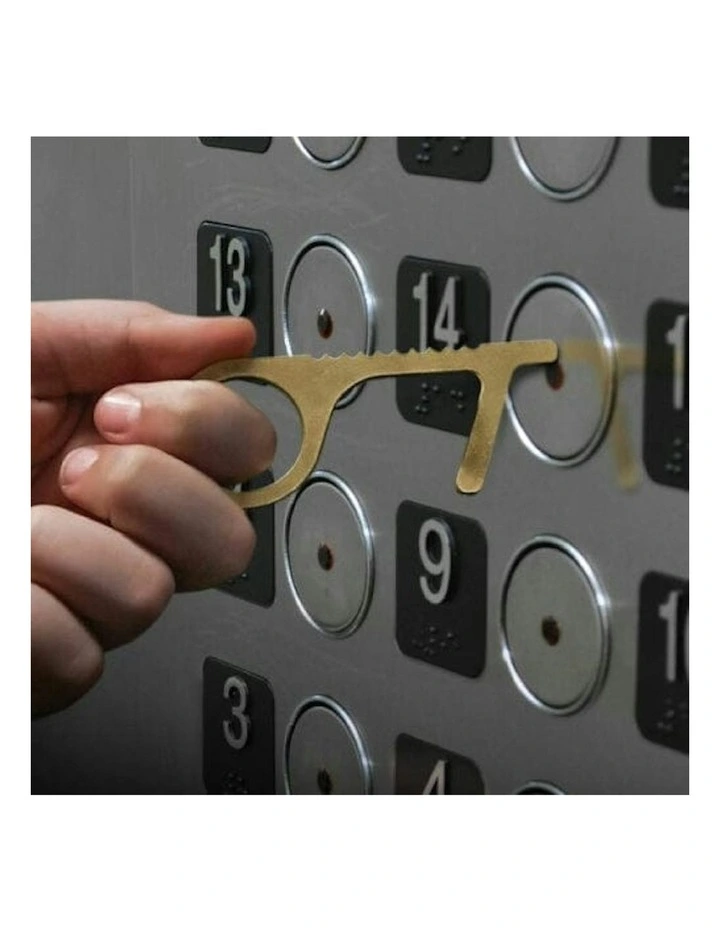 Clean Germ Free Hygiene Hand Antimicrobial Metal Key Set Of 4 in Gold image 5