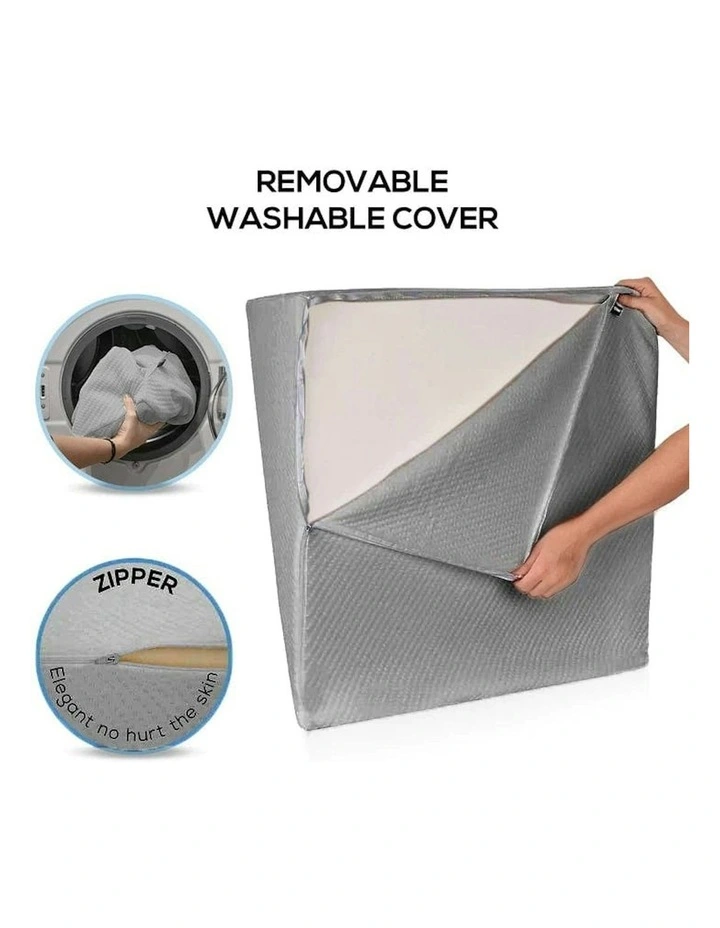 Memory Foam Bed Wedge Pillow Replace Cover Only in Grey image 5