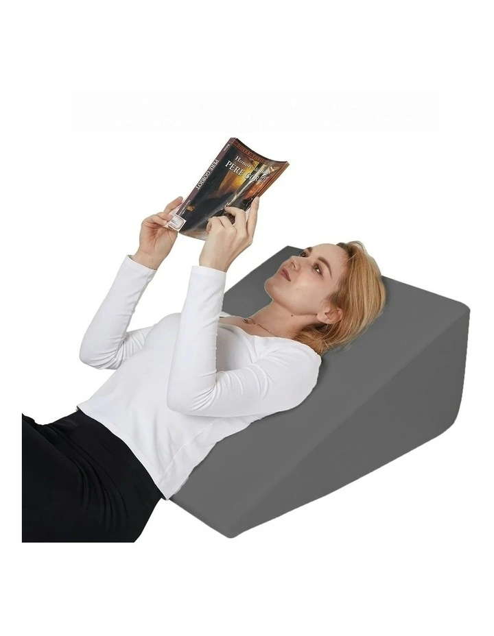 Memory Foam Bed Wedge Pillow Replace Cover Only in Grey image 6