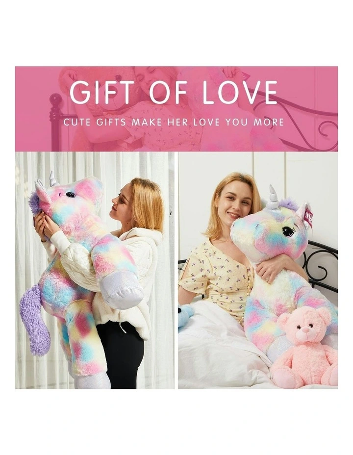 Jumbo Lying Unicorn Plush 105cm image 2