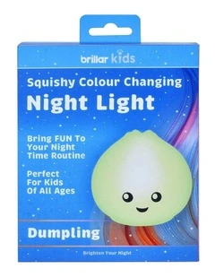 Squishy Silicone Dumpling Night Light with 8-Colour Tap Control And Timer in Beige