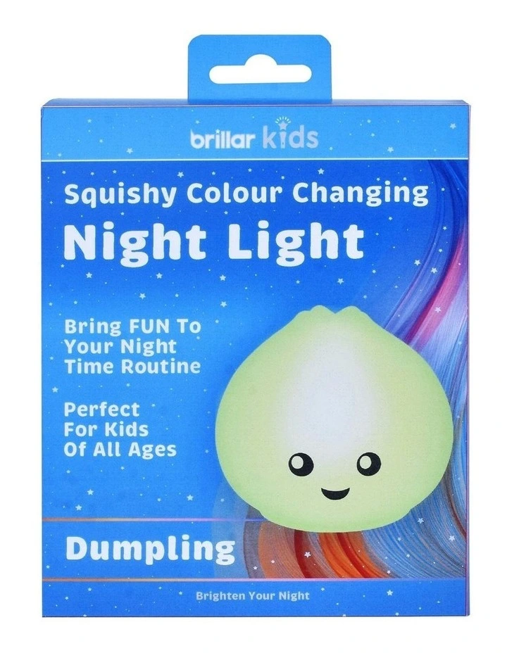 Squishy Silicone Dumpling Night Light with 8-Colour Tap Control And Timer in Beige image 1