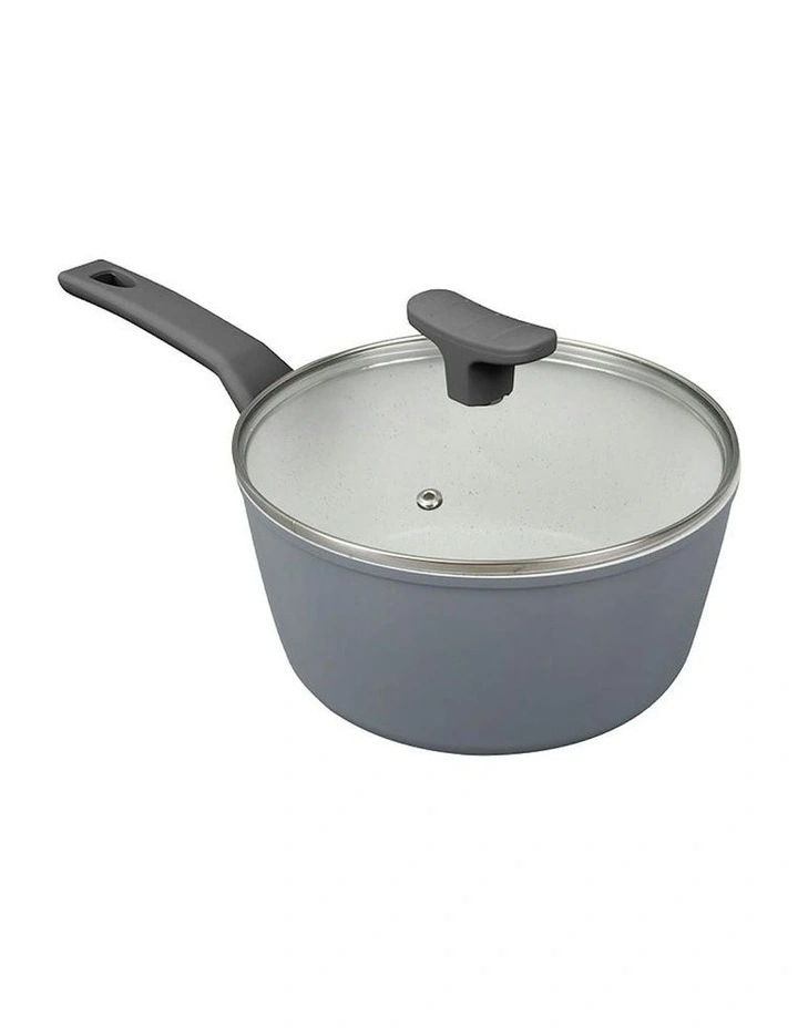 Non-Stick Saucepan With Lid 20cm in Silver image 1