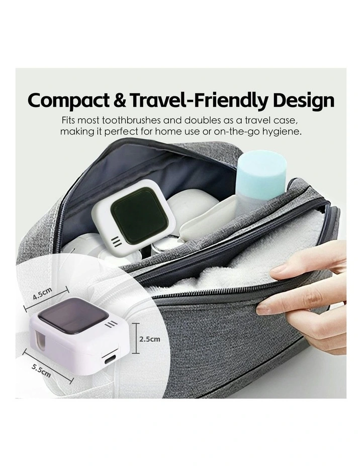 Rechargeable UV Toothbrush Sterilizer 2 Pieces in White image 6