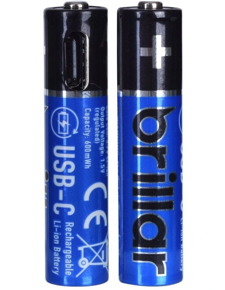 USB-C Direct Rechargeable AAA Batteries 4-Pieces image 2