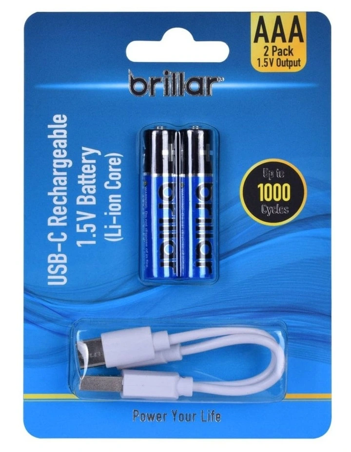 USB-C Direct Rechargeable AAA Batteries 4-Pieces image 3