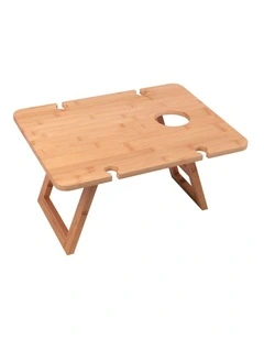Bamboo Folding Picnic Table Wine And Snack Table