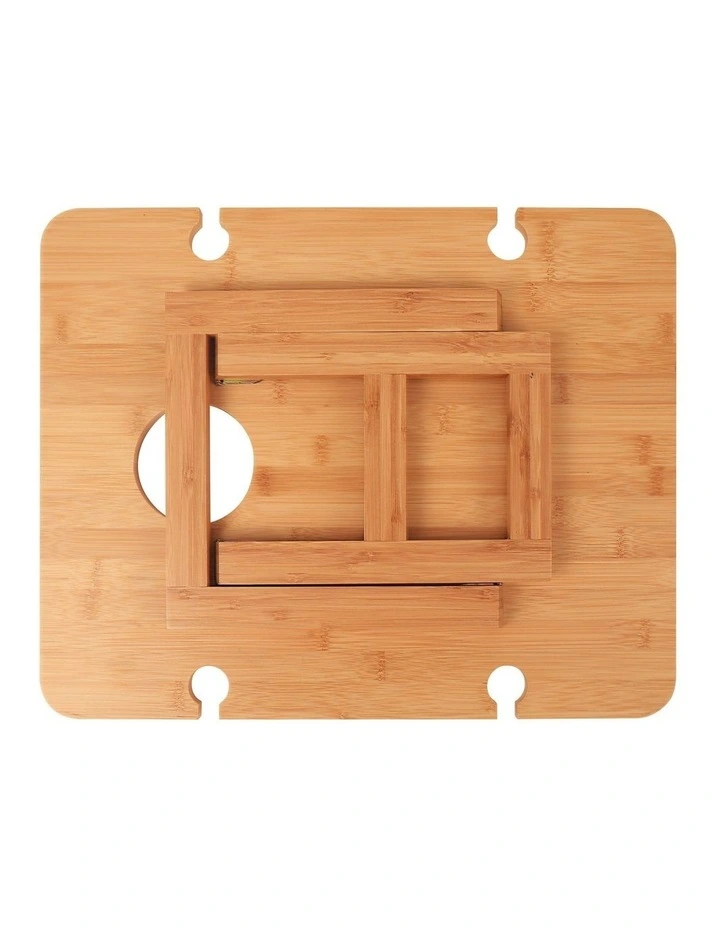 Bamboo Folding Picnic Table Wine And Snack Table image 2