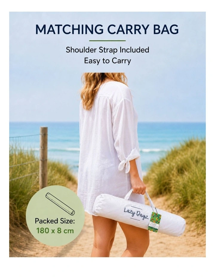 Tiltable Beach Umbrella with Carry Bag 150cm in Mossman image 4