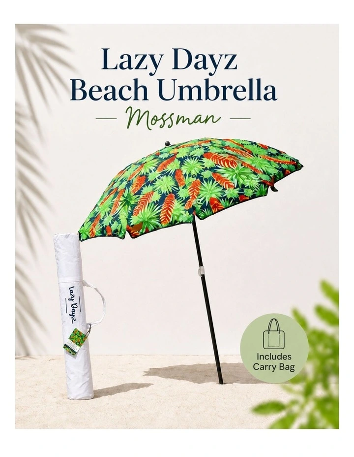 Tiltable Beach Umbrella with Carry Bag 150cm in Mossman image 5