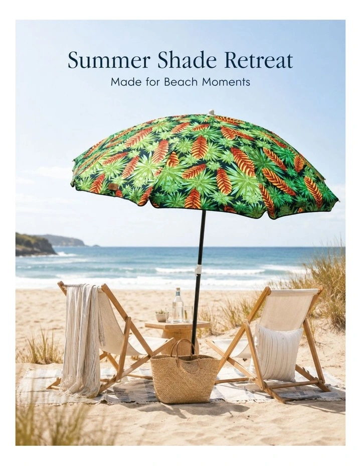 Tiltable Beach Umbrella with Carry Bag 150cm in Mossman image 6