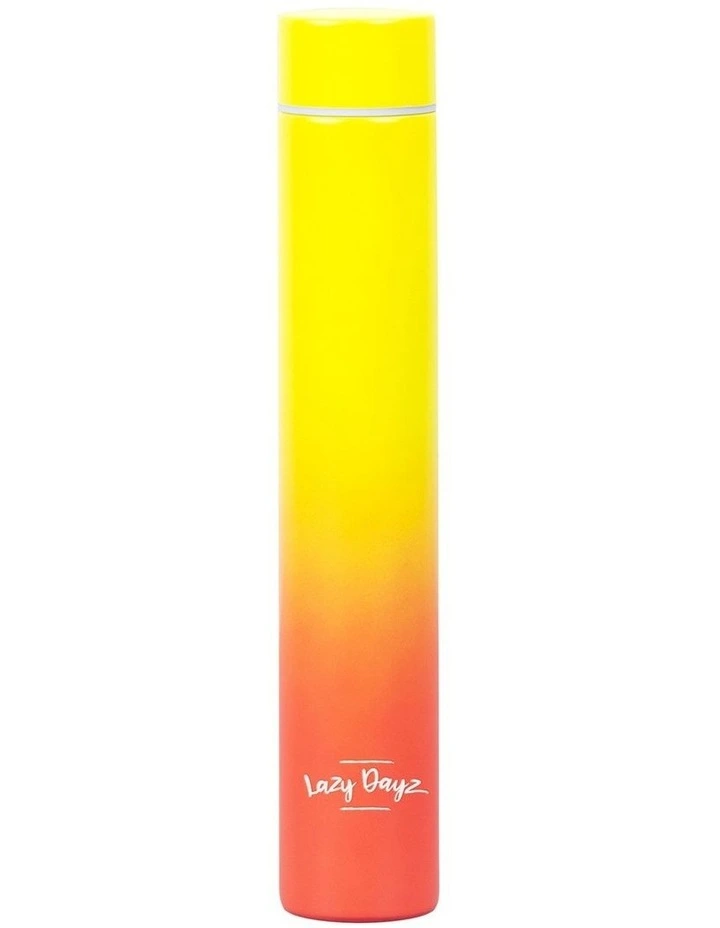 Lazy Dayz Slimline Drink Bottle 300ml Yellow Peach Ombre image 1