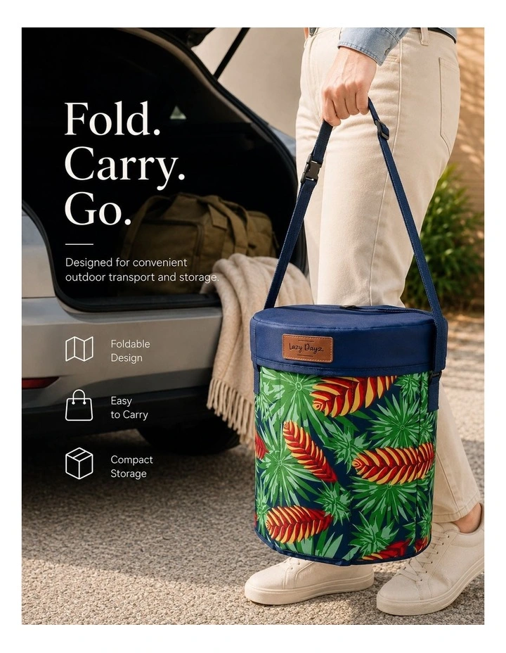 20L Insulated Cooler Stool Portable Picnic Seat Mossman image 5