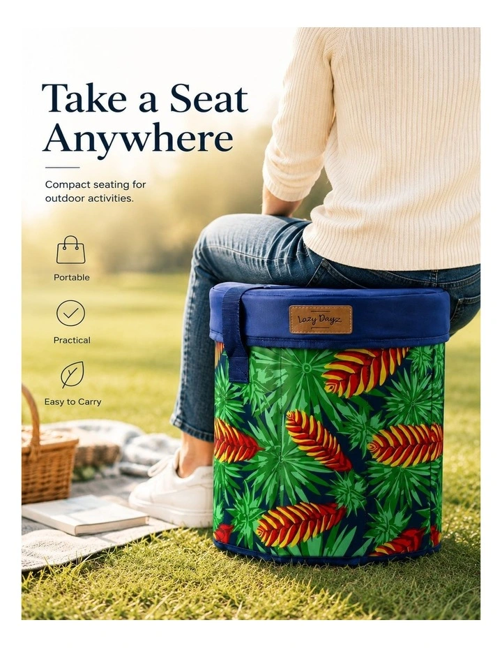 20L Insulated Cooler Stool Portable Picnic Seat Mossman image 6