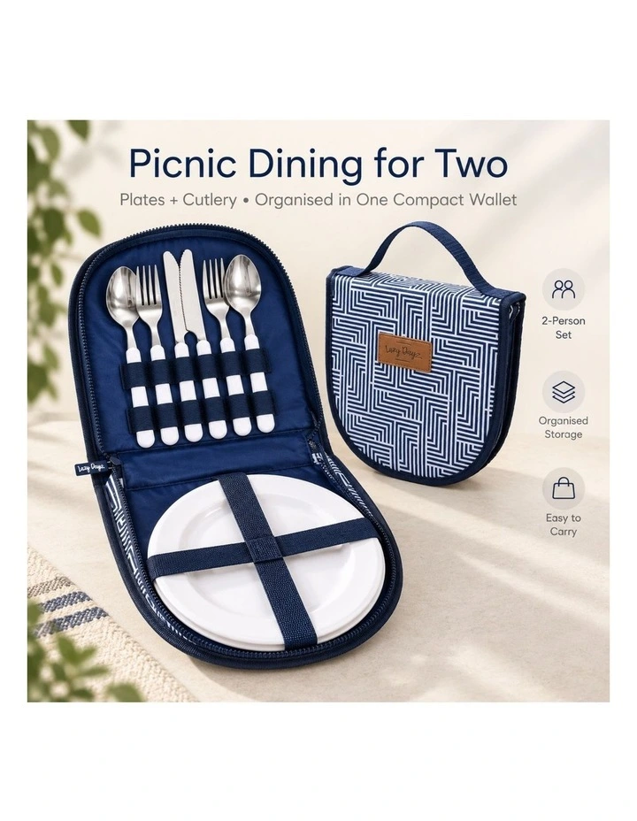 Lazy Dayz Picnic Cutlery Wallet Set Makena image 4
