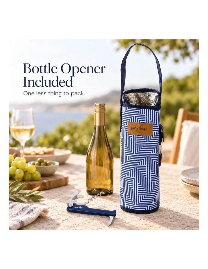 Lazy Dayz Insulated Wine Bottle Tote Makena image 2