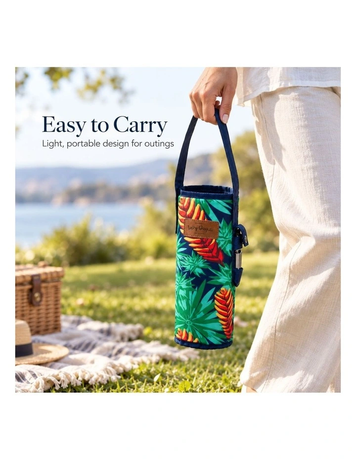 Lazy Dayz Insulated Wine Bottle Tote Mossman image 3