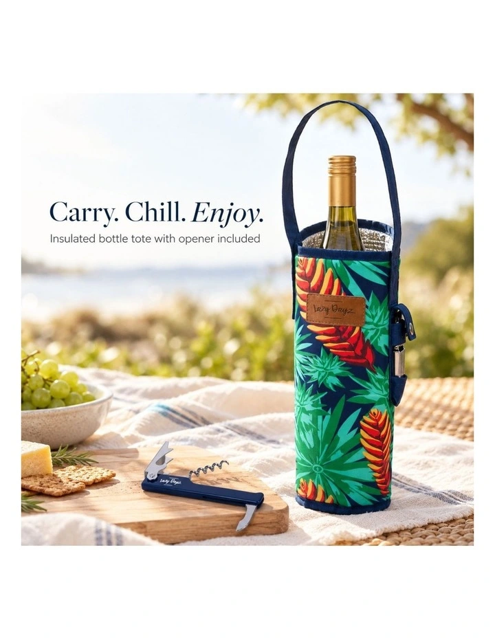 Lazy Dayz Insulated Wine Bottle Tote Mossman image 6