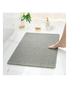 Non Slip Loofah Shower Mat, Wet Surface and Bathroom Safe Mat in Grey