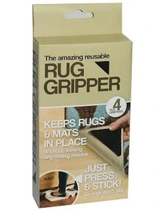 Reusable Rug Gripper 4 Pack in Black