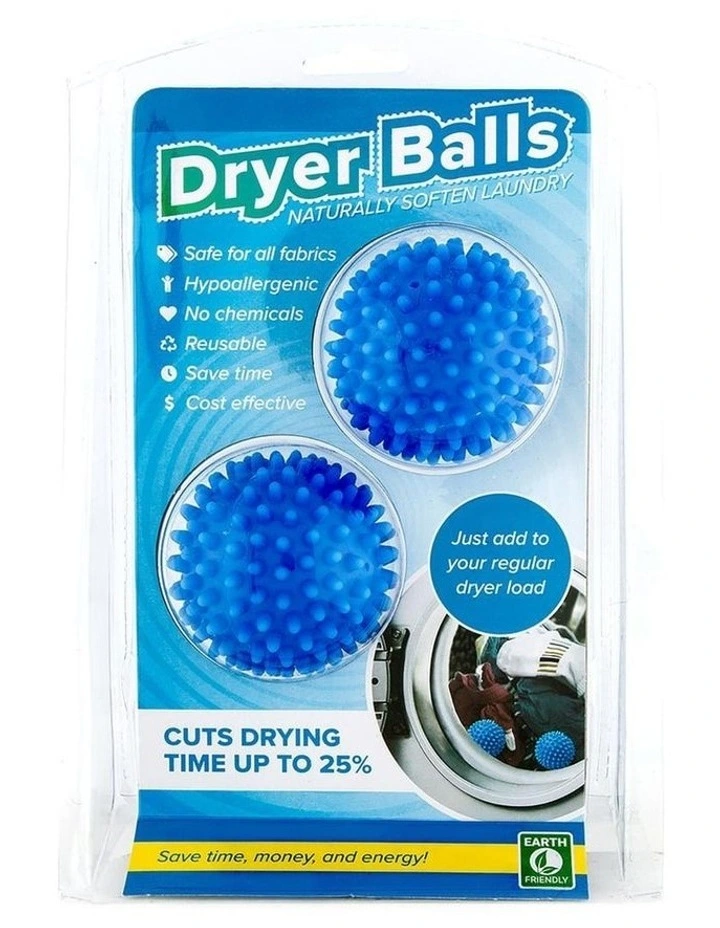 Reusable Laundry Dryer Balls 2 Pack in Blue image 2