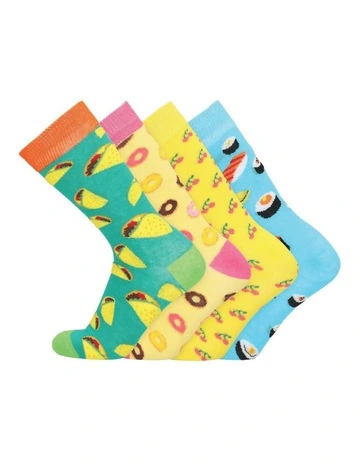 Food Socks Gift Box 4 Pack