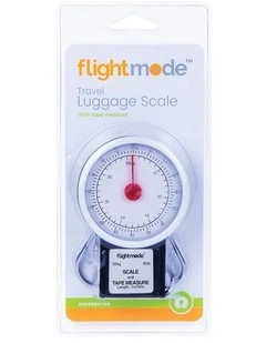 Analogue Luggage Scale with Measuring Tape in White