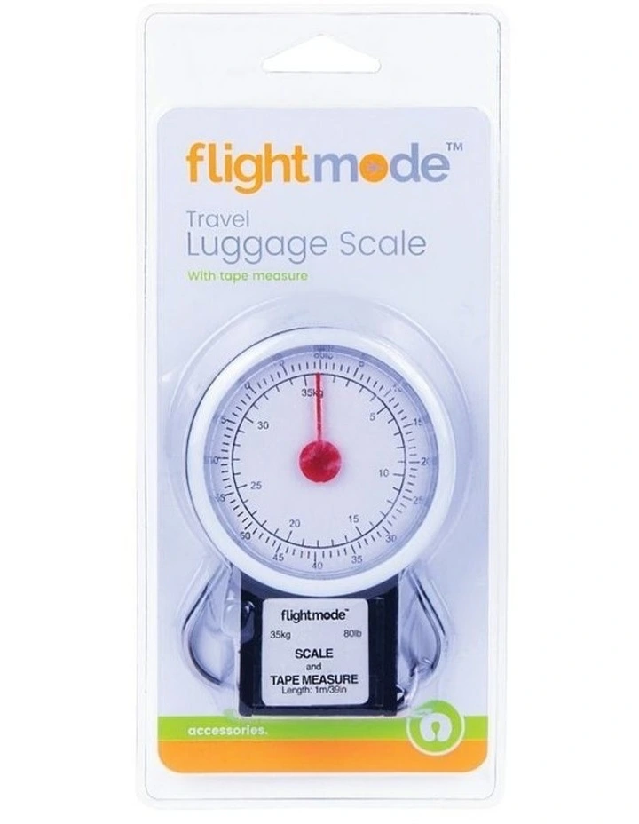 Analogue Luggage Scale with Measuring Tape in White image 1