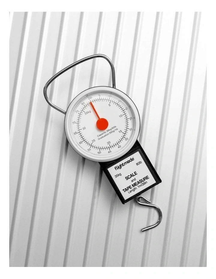 Analogue Luggage Scale with Measuring Tape in White image 2