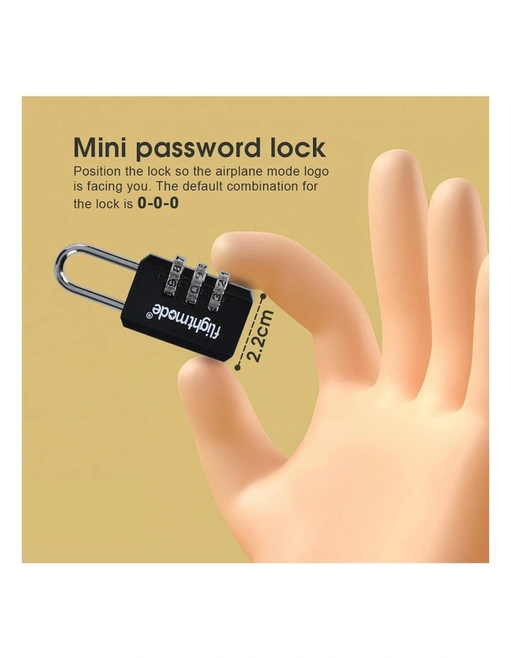 3 Dial Padlock 2 Pack in Black image 6