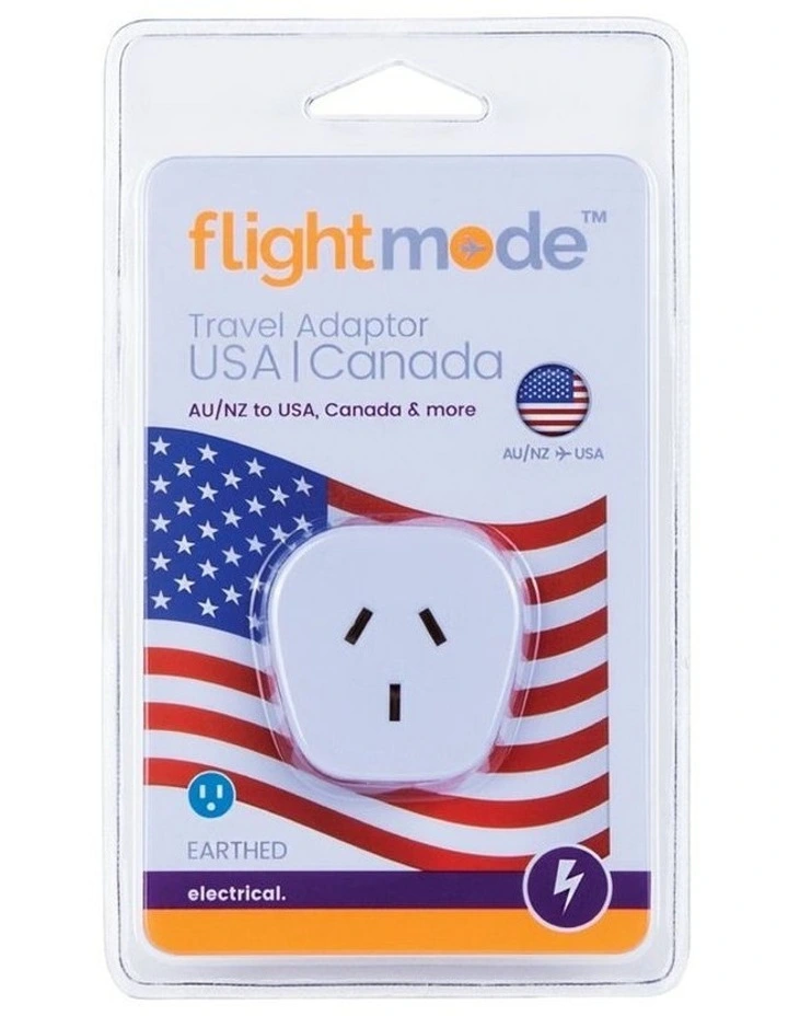 Outbound AU/NZ to USA/Canada Travel Adaptor (Type B) in White image 1