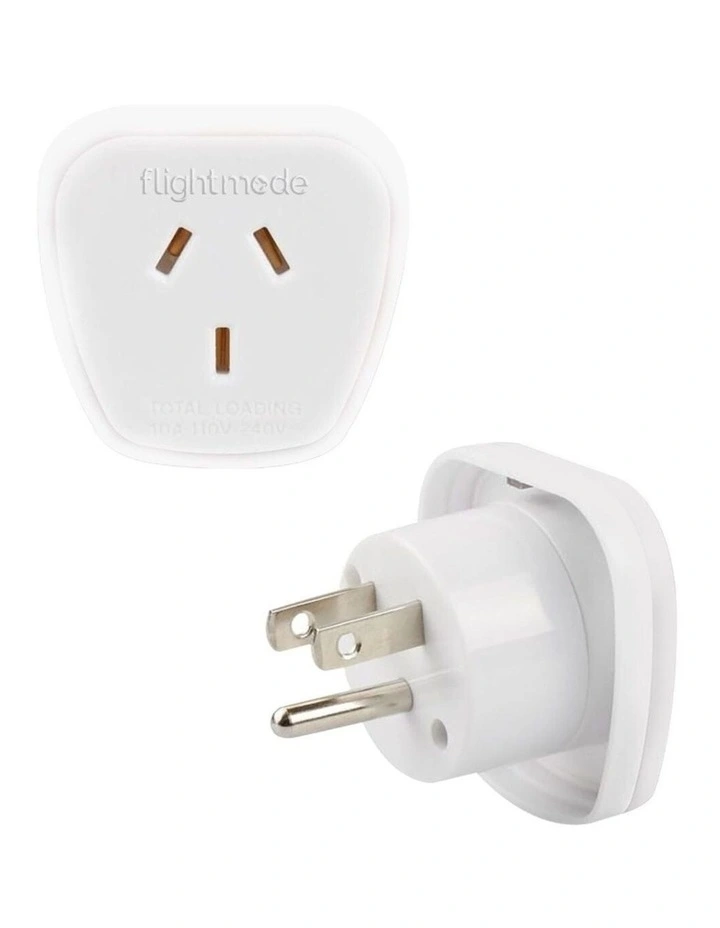 Outbound AU/NZ to USA/Canada Travel Adaptor (Type B) in White image 2