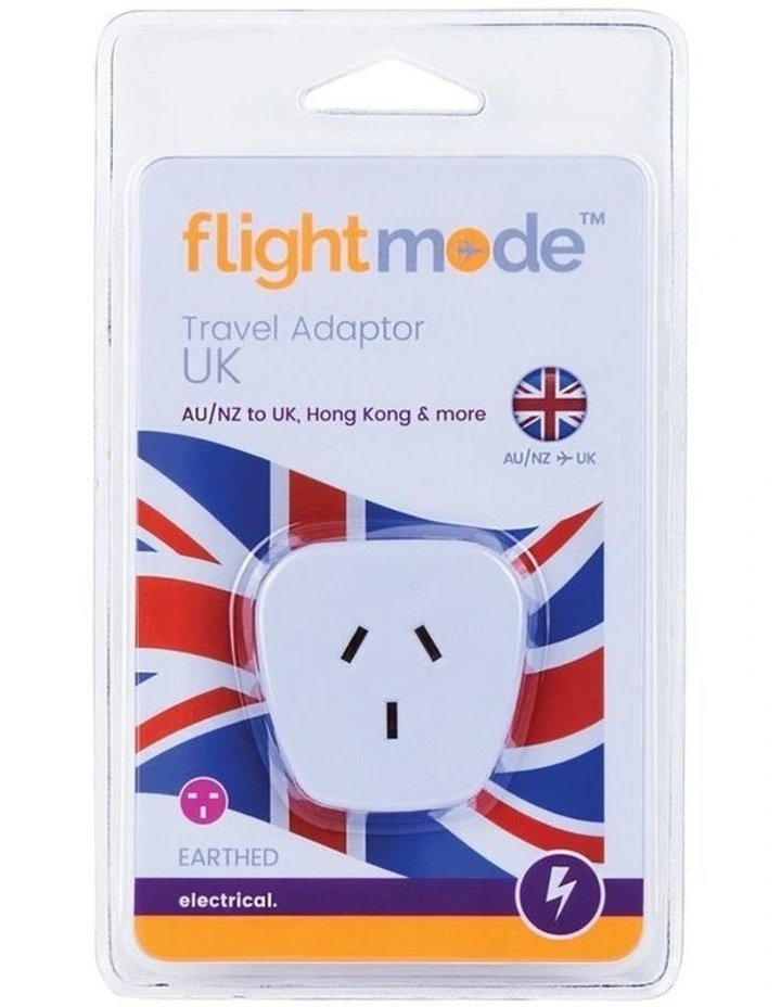 Outbound AU/NZ to UK/Hong Kong Travel Adaptor (Type G) in White image 1