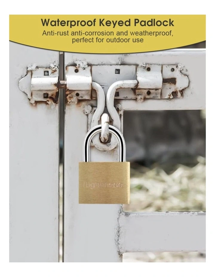 20mm Mini Brass Key Padlocks 2 Pack in Silver image 5