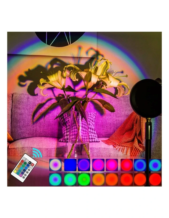 16 Colors LED Sunset Projector Lamp image 2