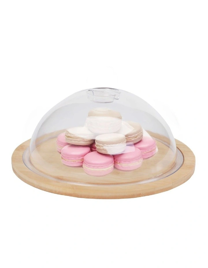 Bamboo Mini Cheese and Dessert Tray with Dome image 2