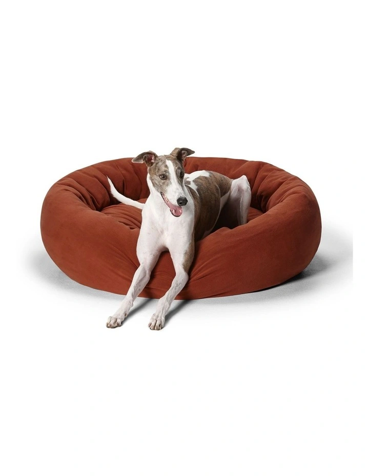 Snooza SelfWarming Polar Fleece Cuddler Dog Bed In Rust MYER