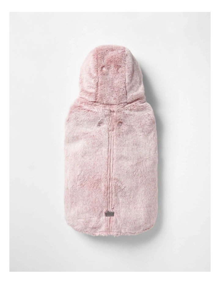 Faux Fur Dog Coat with Hood in Pink image 4