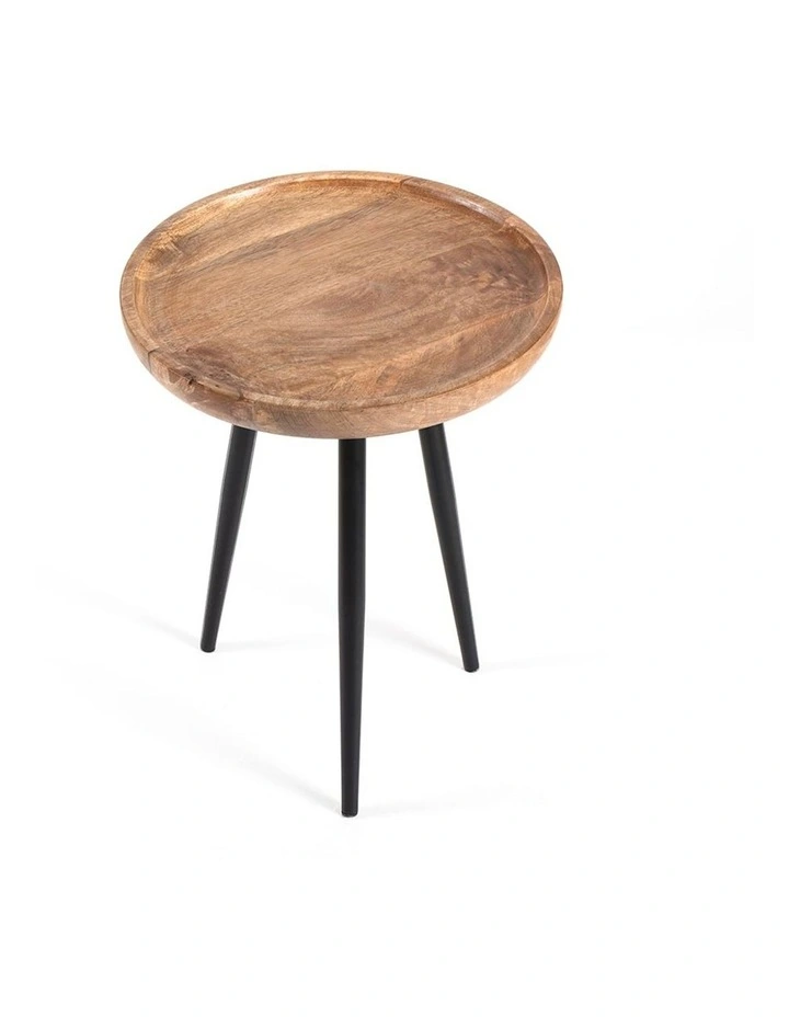 Three Leg Mango Wood Side Table image 1