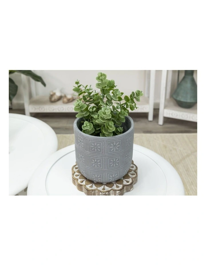 Artificial Eucalyptus Plant Pot in Green image 3