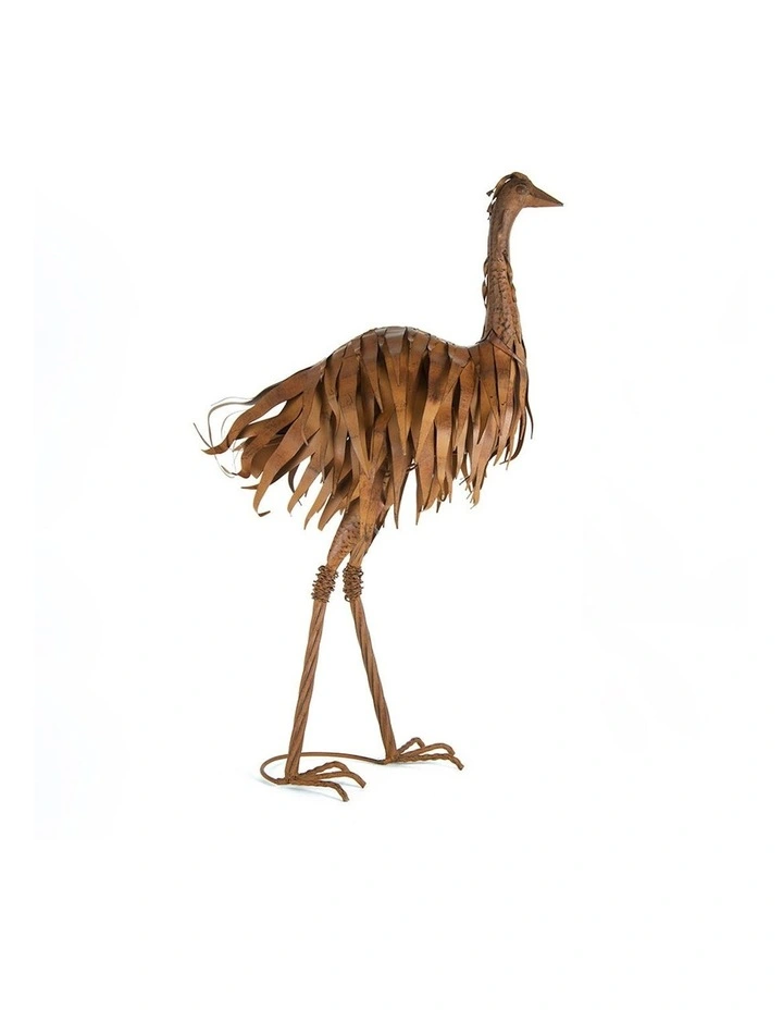 Garden Ornament Ostrich in Brown image 2